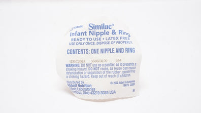 Abbott 353523L00 Similac Infant Nipple & Ring 334
